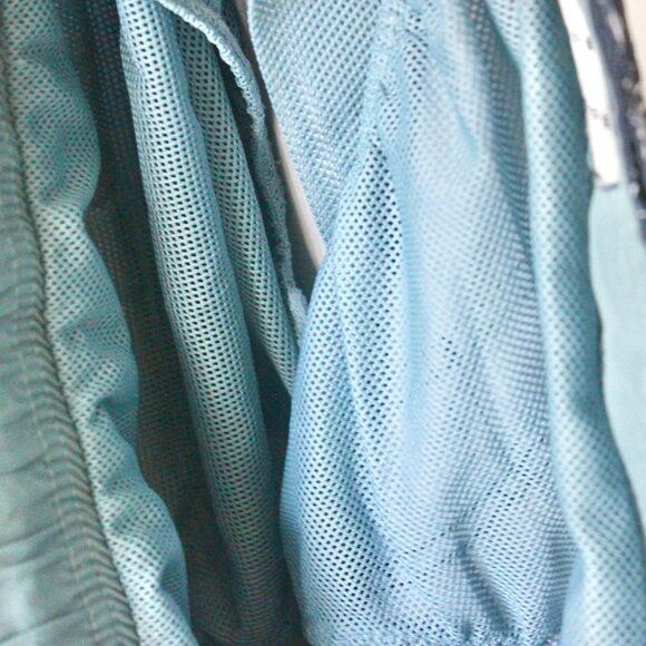 Goodfellow & Co Navy Blue Tropical Pattern Swim Trunks Bottoms Pockets Large - Picture 5 of 7